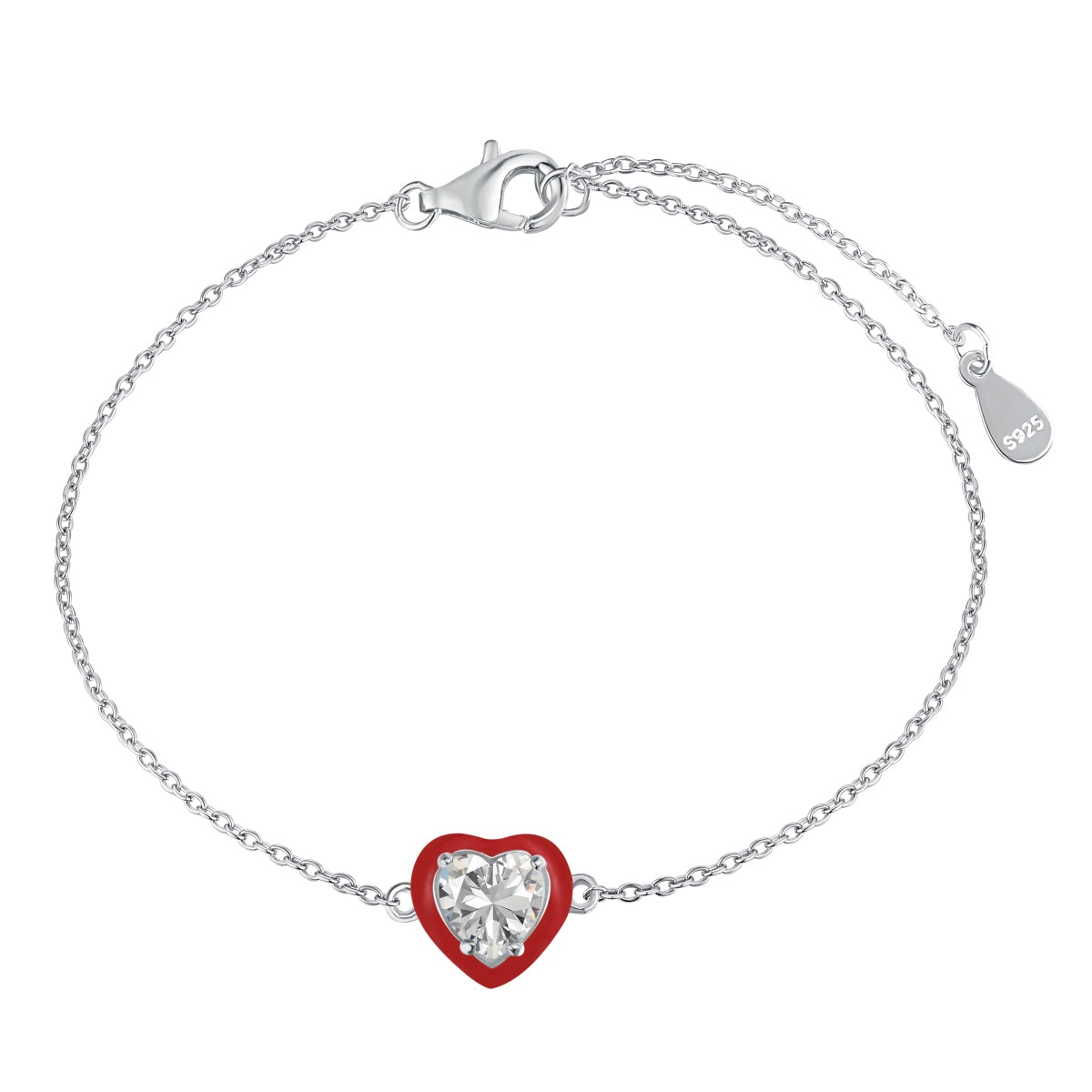 [Rosla]Sparkling Romantic Heart Shape Lover Bracelet