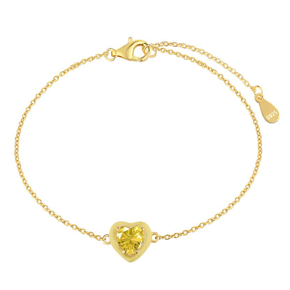 [Rosla]Sparkling Romantic Heart Shape Lover Bracelet