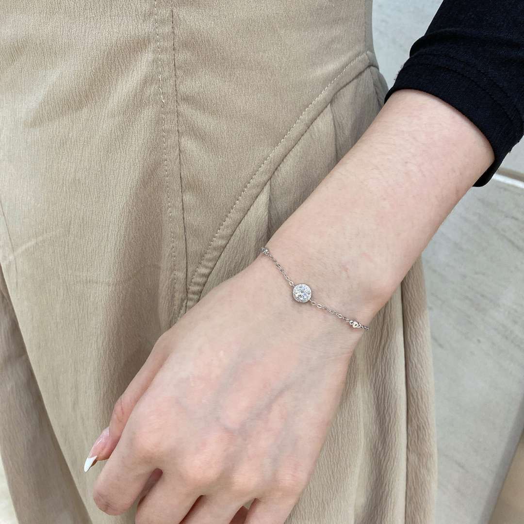 [Rosla]Dazzling Round Cut Shape Bracelet