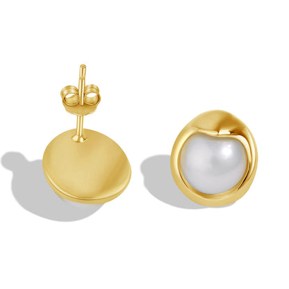 [Rosla]Dainty Bread Pearl Earrings