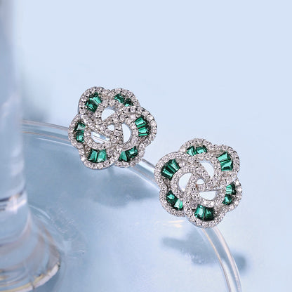 [Rosla]Exquisite Flower Shape Daily Earrings