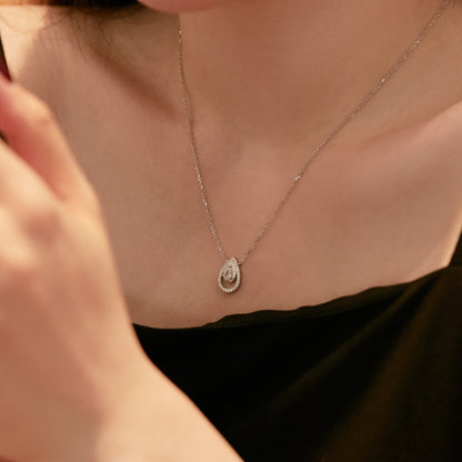 [Rosla]Sparkling Pear Cut Necklace