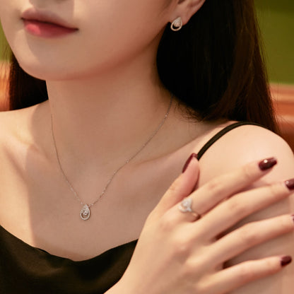 [Rosla]Sparkling Pear Cut Necklace