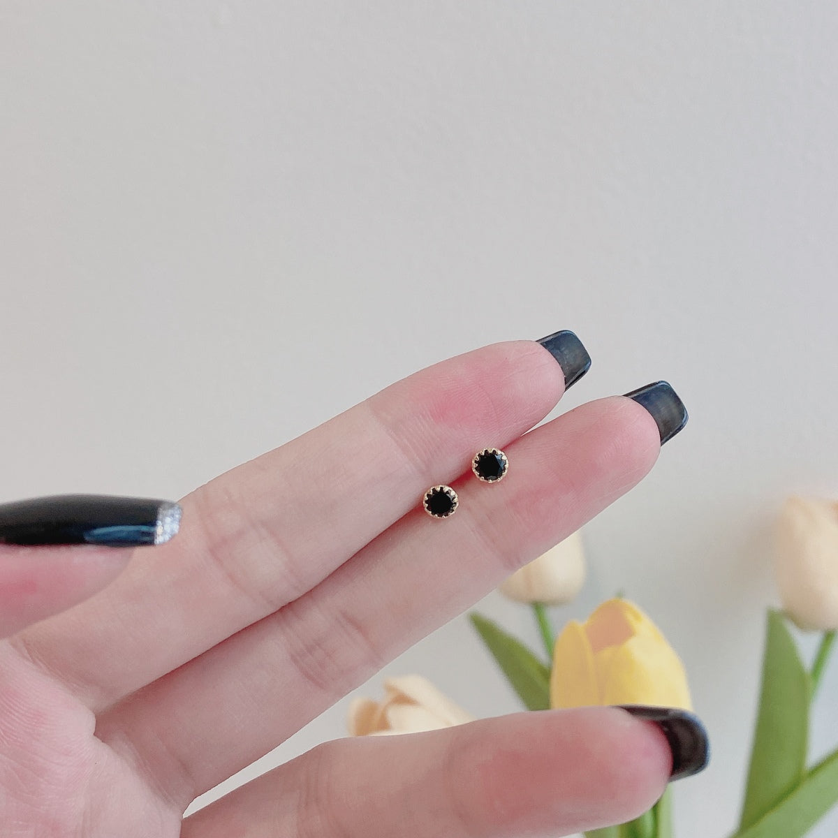 [Rosla]Sparkling Colorful Round Shape Earrings