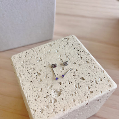 [Rosla]Delicate Solitaire Earrings