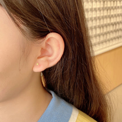 [Rosla]Delicate Solitaire Earrings