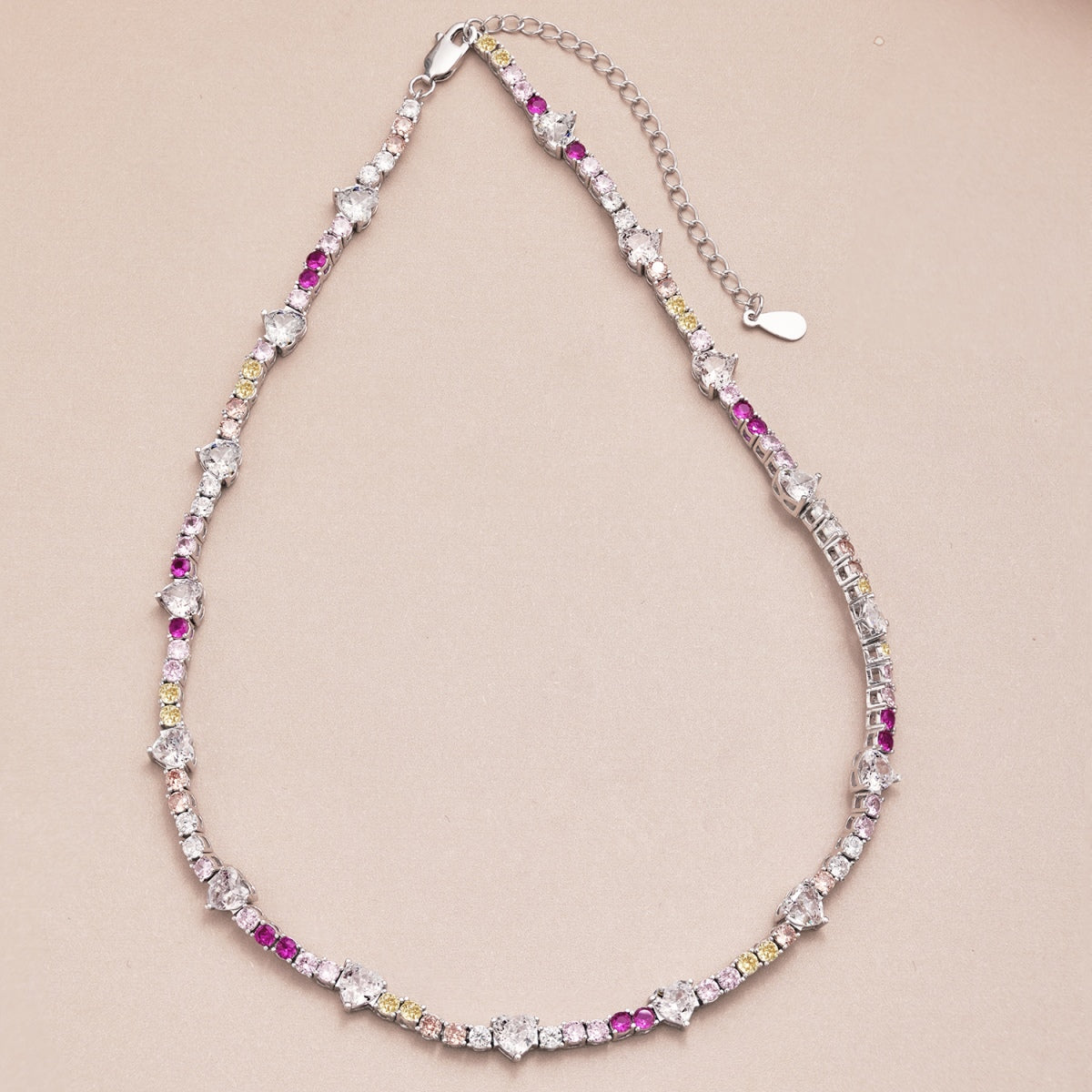 [Rosla]Delicate Colorful Rainbow Tennis Chain