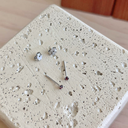 [Rosla]Delicate Solitaire Earrings