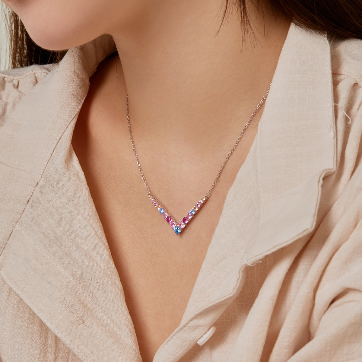 [Rosla]Ornate Round Cut Necklace