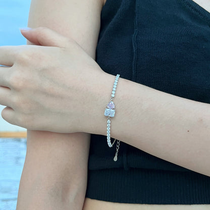 [Rosla]Dazzling Unique Multi Shape Lover Bracelet