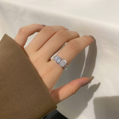 [Rosla]2.0 Carat Scintillating Ornate Radiant Cut Party Ring