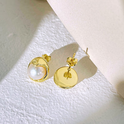 [Rosla]Dainty Bread Pearl Earrings