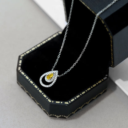 [Rosla]Sparkling Pear Cut Necklace