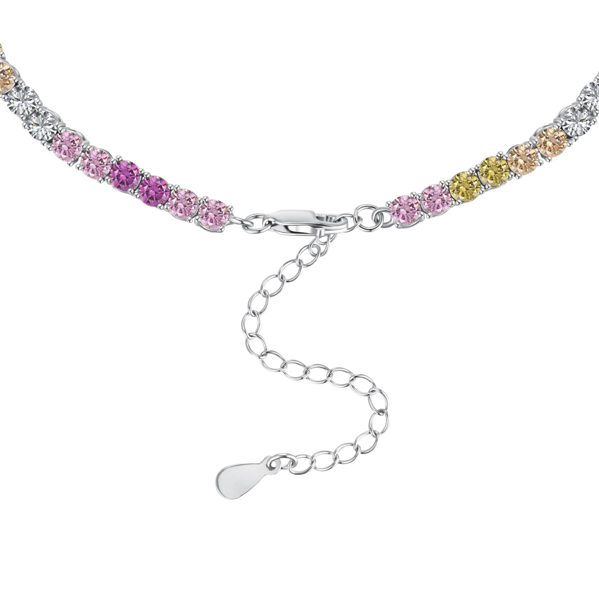 [Rosla]Delicate Colorful Tennis Necklace