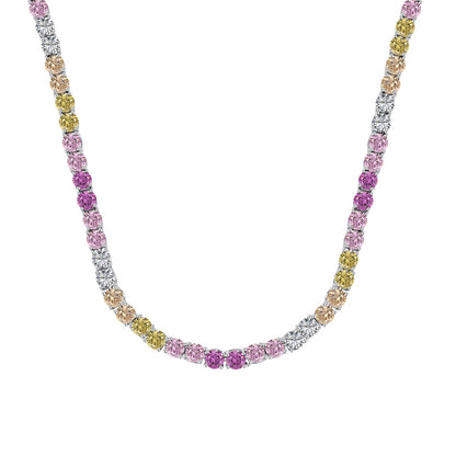[Rosla]Delicate Colorful Tennis Necklace