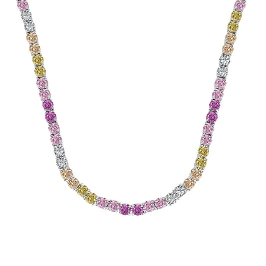 [Rosla]Delicate Colorful Tennis Necklace