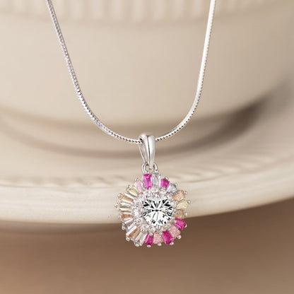[Rosla]Charming Flower Colorful Necklace