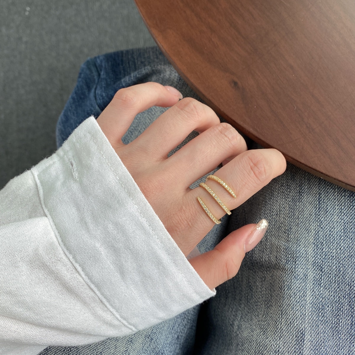 [Rosla]Unique Vibrant Entangle Daily Ring