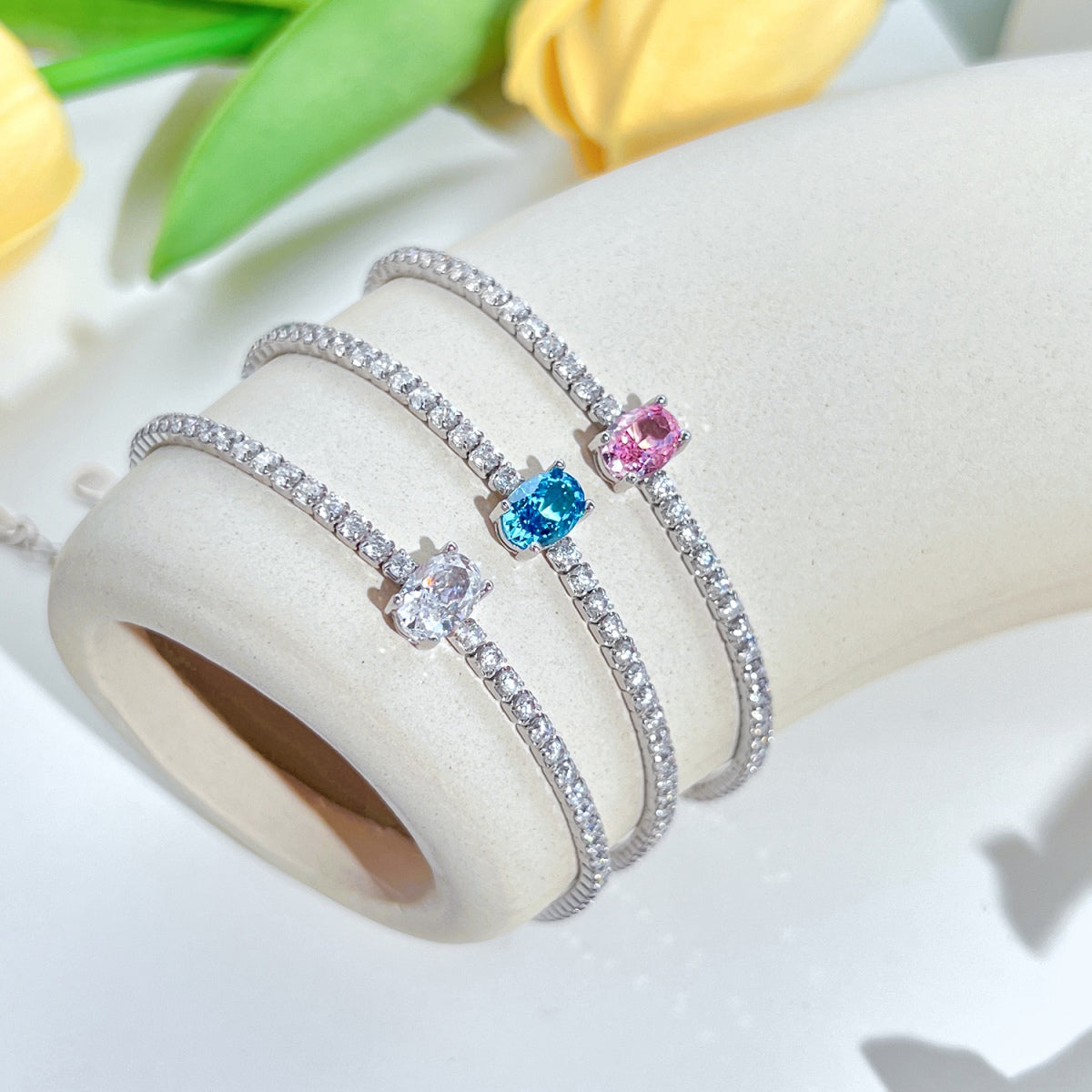 [Rosla]0.75 Carat Exquisite Oval Cut Daily Bracelet