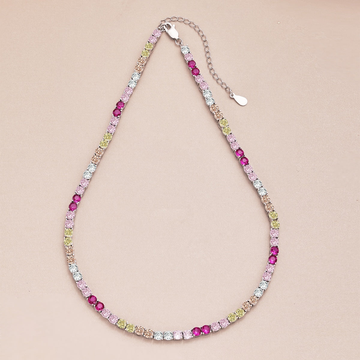 [Rosla]Delicate Colorful Tennis Necklace