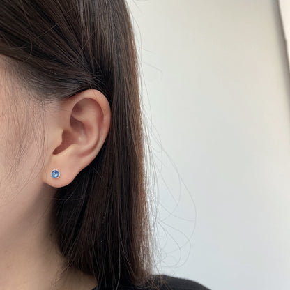 [Rosla]Sparkling Colorful Round Shape Earrings