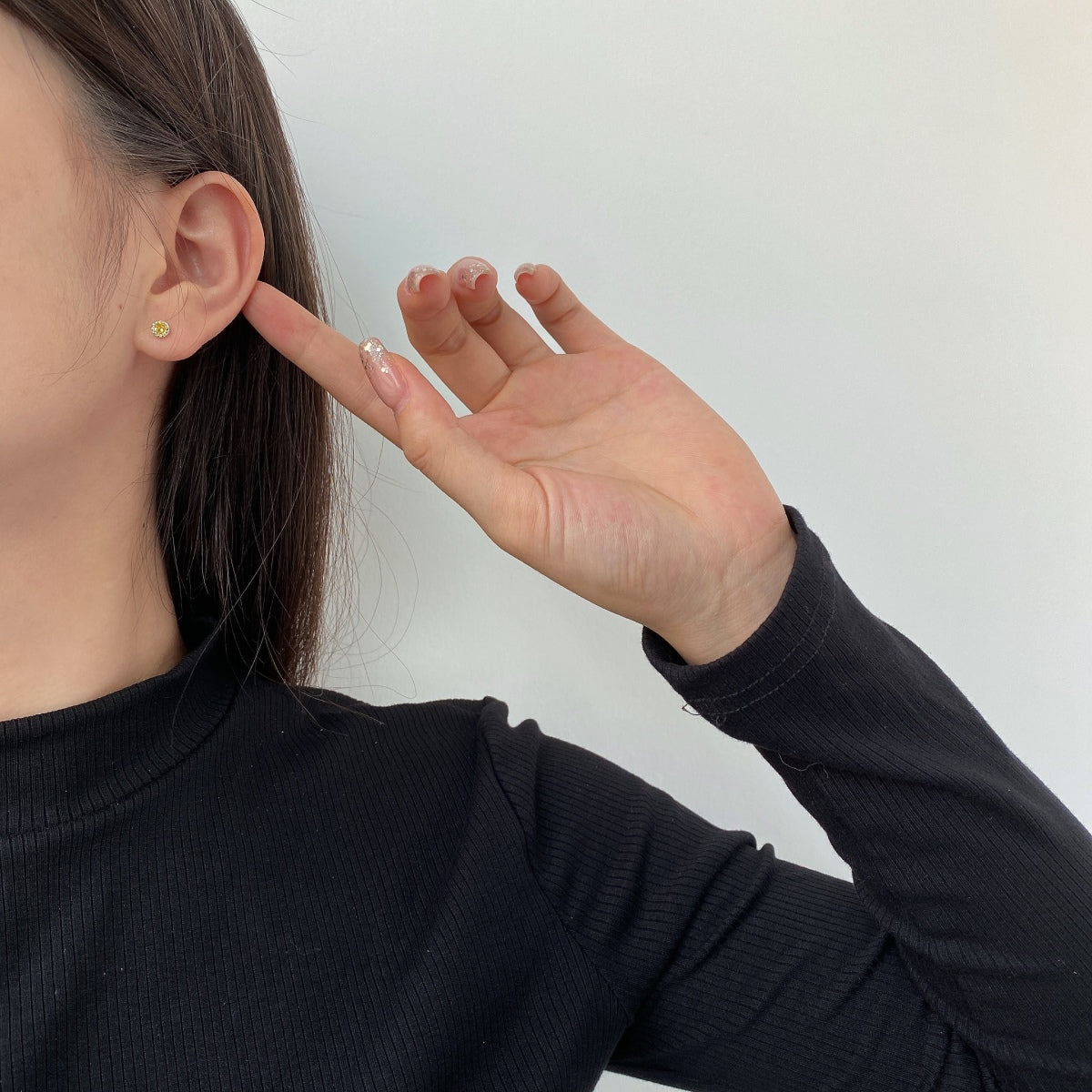 [Rosla]Sparkling Colorful Round Shape Earrings