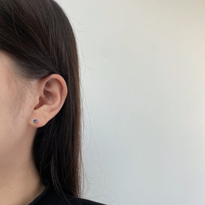 [Rosla]Sparkling Colorful Round Shape Earrings