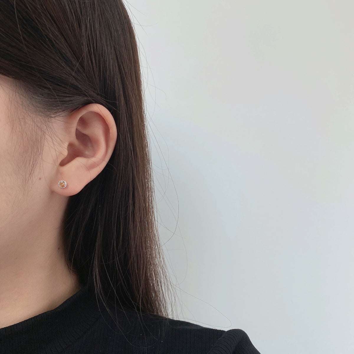 [Rosla]Sparkling Colorful Round Shape Earrings