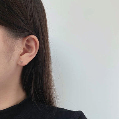 [Rosla]Sparkling Colorful Round Shape Earrings