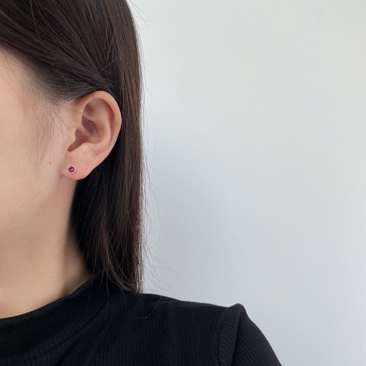 [Rosla]Sparkling Colorful Round Shape Earrings