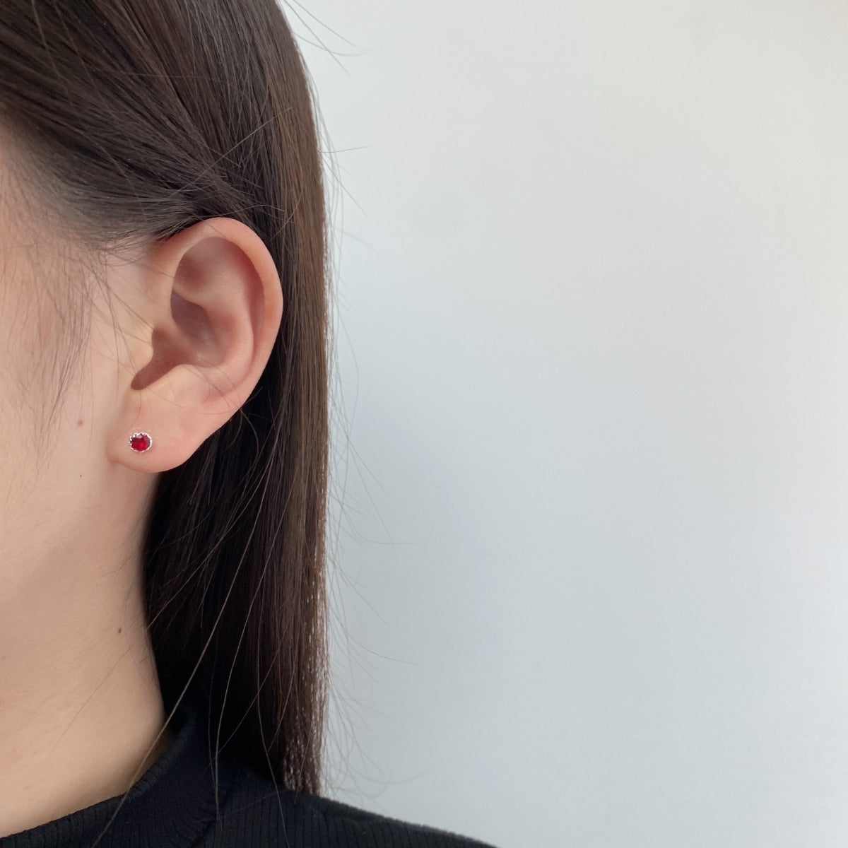 [Rosla]Sparkling Colorful Round Shape Earrings