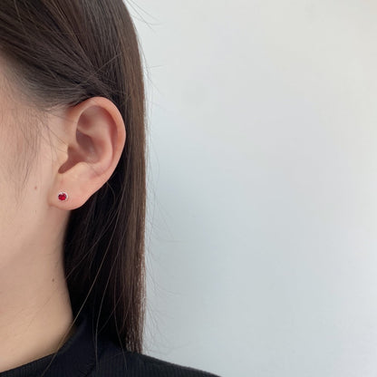 [Rosla]Sparkling Colorful Round Shape Earrings