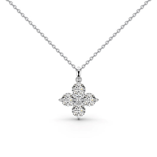 [Rosla]Four-Leaf Clover And Eight-Pointed Star Necklace