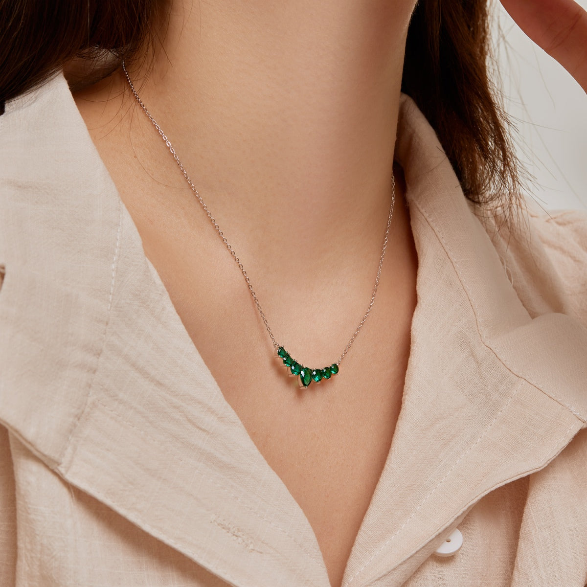[Rosla]Dainty Colorful Heart Necklace