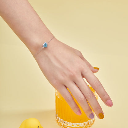 [Rosla]Sparkling Romantic Heart Shape Lover Bracelet