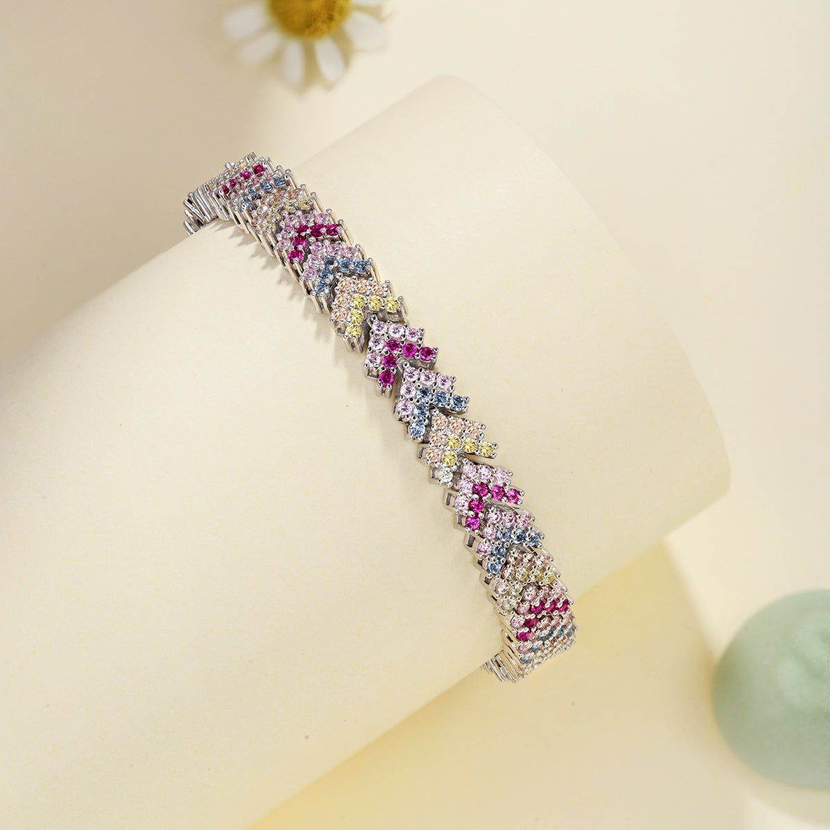 [Rosla]Ornate Sparkling Round Cut Party Bracelet