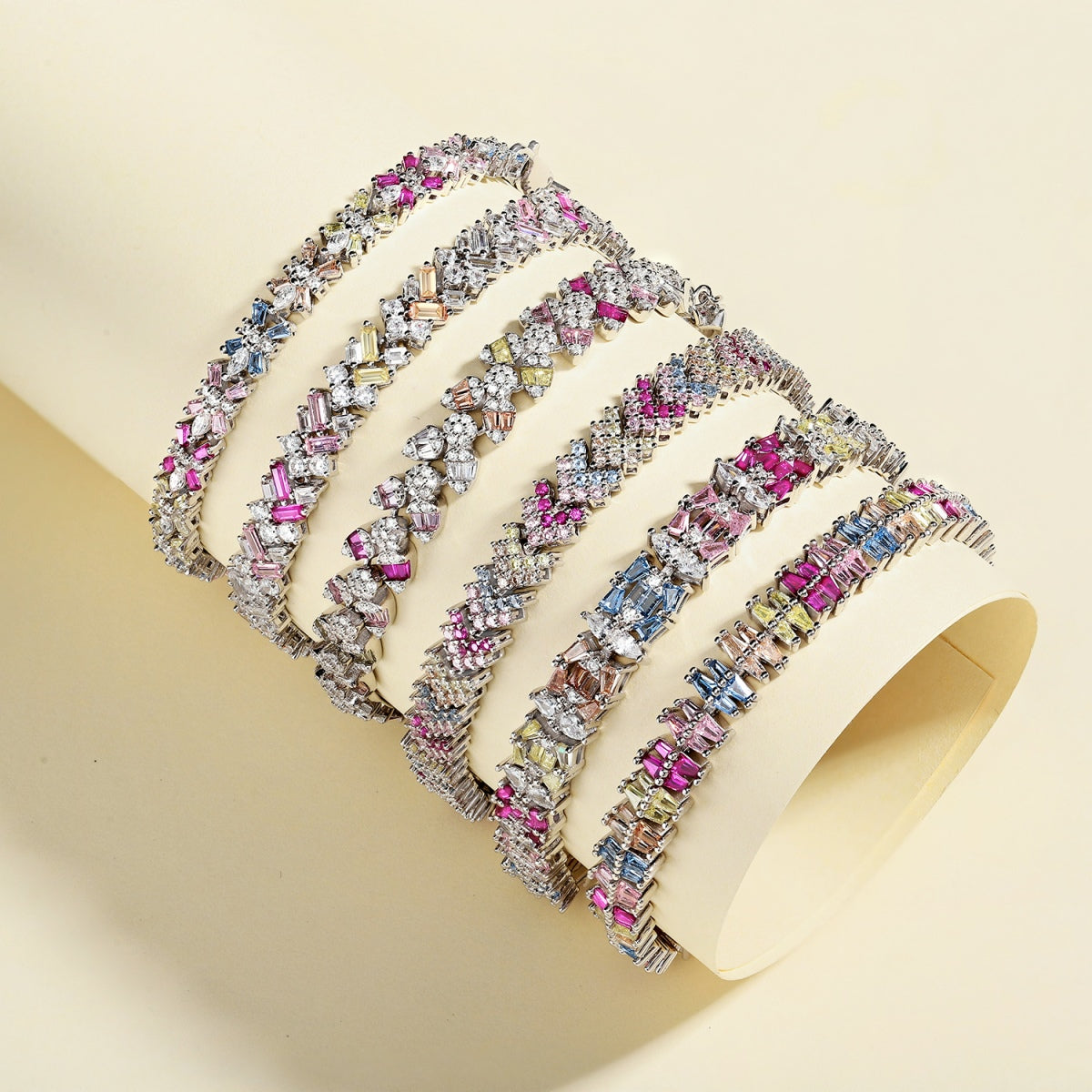 [Rosla]Ornate Sparkling Round Cut Party Bracelet