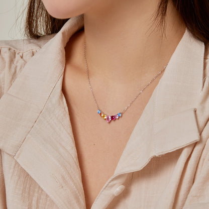 [Rosla]Dainty Colorful Heart Necklace