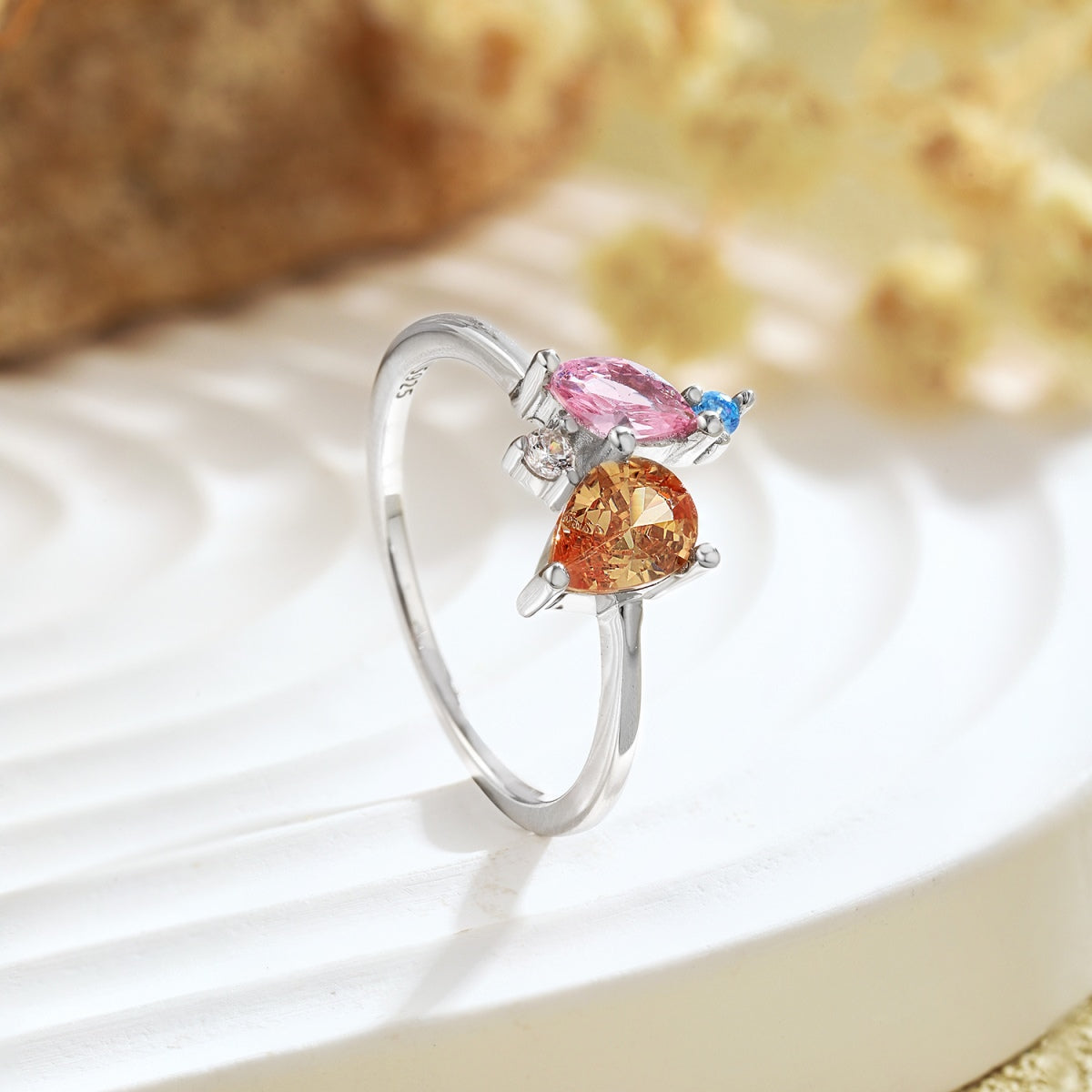 [Rosla]Radiant Colorful Multi Cut Daily Ring