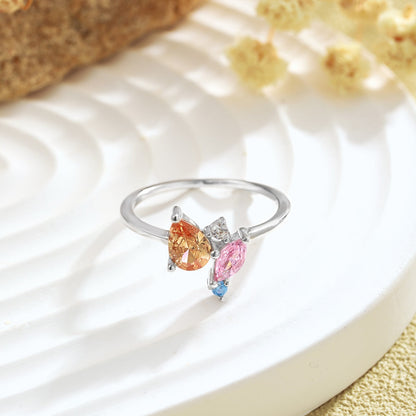 [Rosla]Radiant Colorful Multi Cut Daily Ring