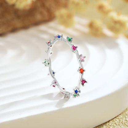 [Rosla]Radiant Colorful Round Cut Daily Ring