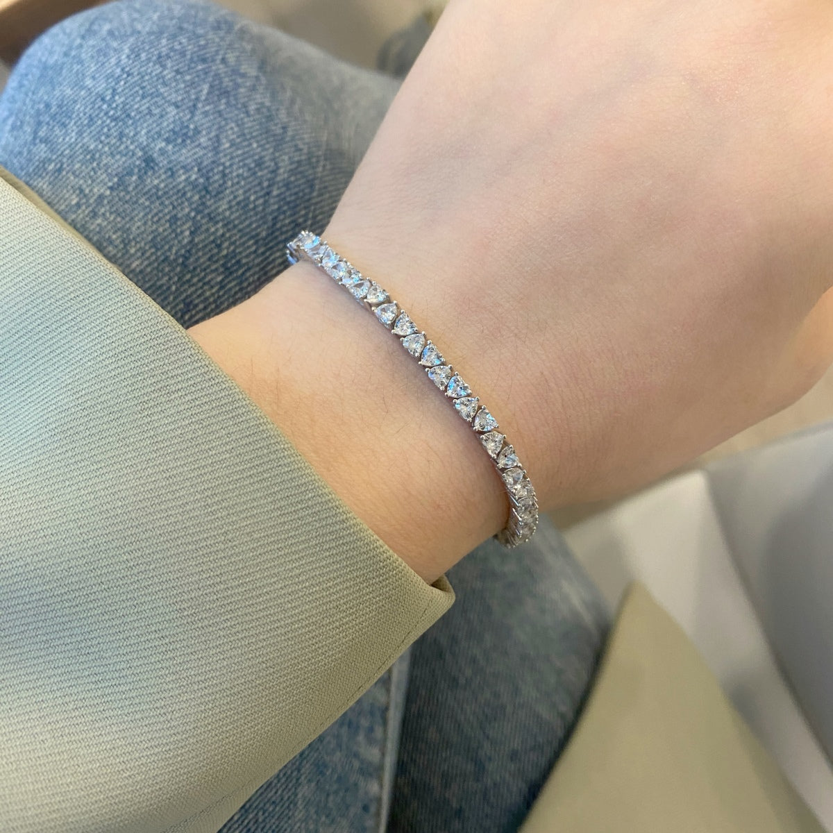 [Rosla]Dazzling Romantic Heart Shape Lover Bracelet