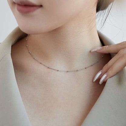 [Rosla]Small Bead Clavicle Chain Simple Necklace