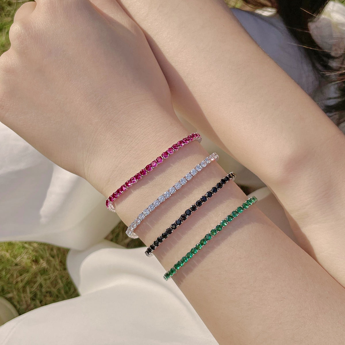 [Rosla]Radiant Colorful Round Cut Party Bracelet