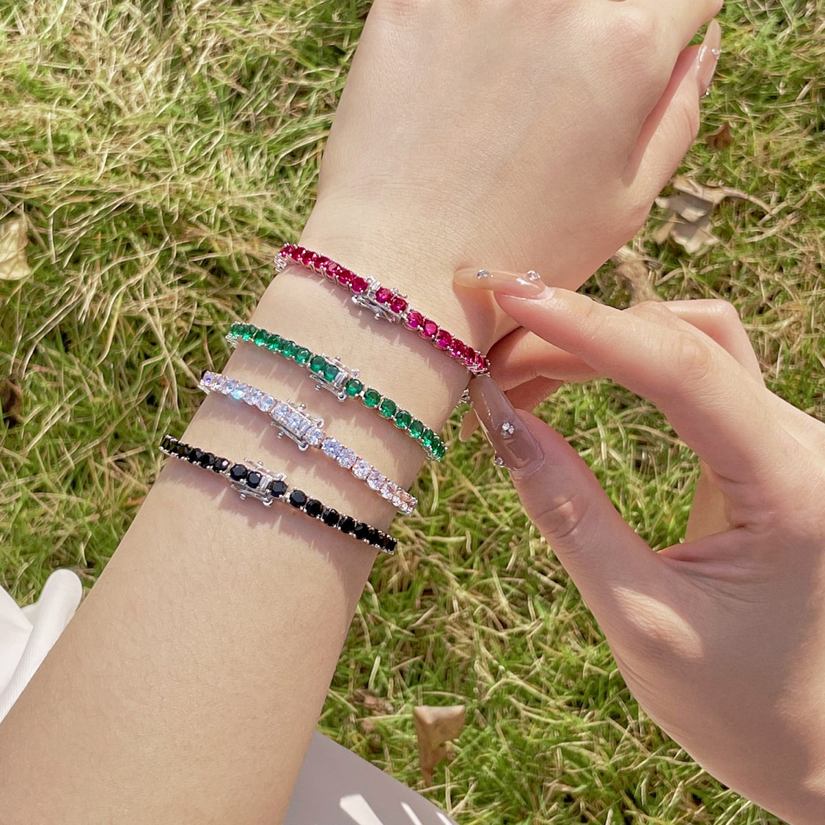 [Rosla]Radiant Colorful Round Cut Party Bracelet