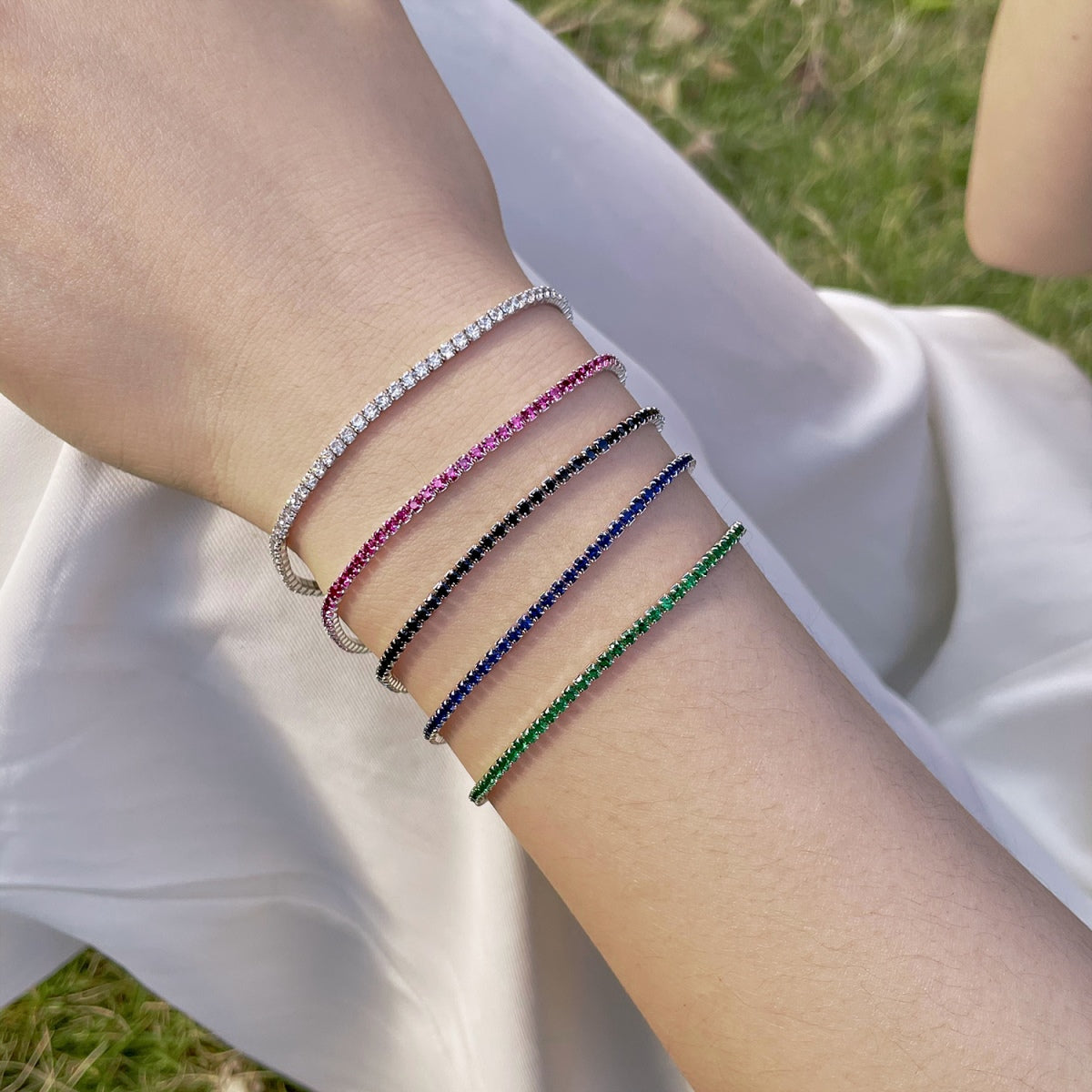 [Rosla]Radiant Colorful Round Cut Party Bracelet