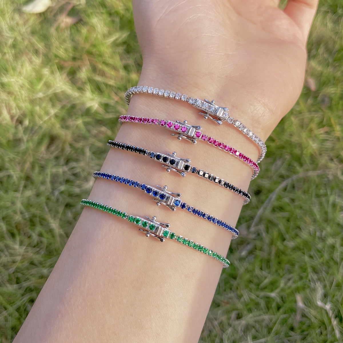 [Rosla]Radiant Colorful Round Cut Party Bracelet