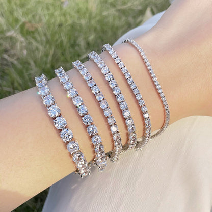 [Rosla]Luxurious Ornate Round Cut Tennis Bracelet