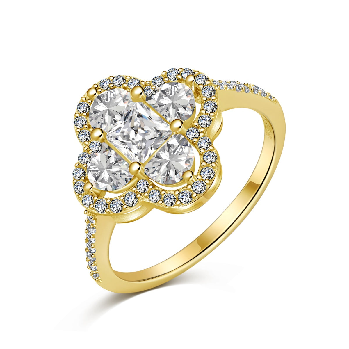 [Rosla]Luxurious Eternity Flower Shape Banquet Ring