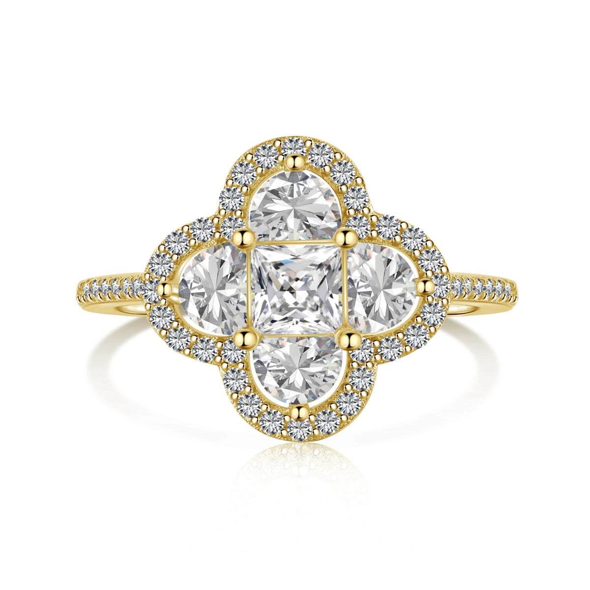 [Rosla]Luxurious Eternity Flower Shape Banquet Ring